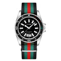 New fashionable women's nylon strap calendar watch, luxurious and simple casual couple luminous quartz watch