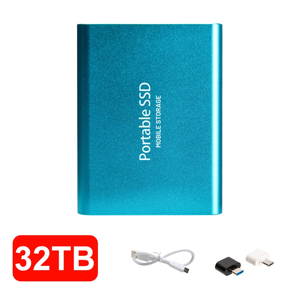 12TB External SSD Portable USB C Solid State Drive Ultra Thin Powerful Performance Game File Storage