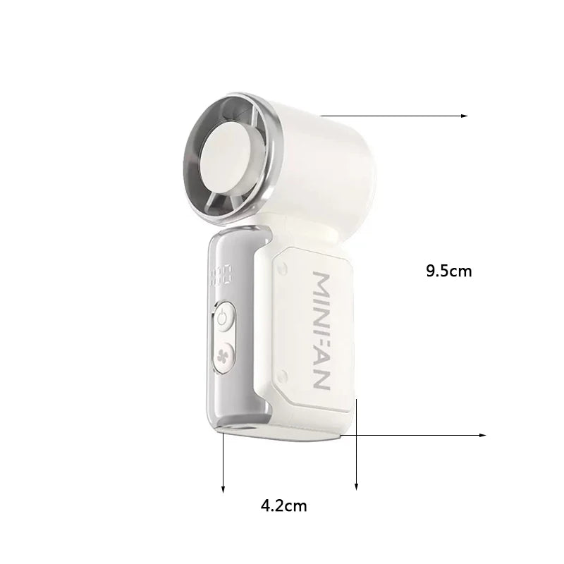 Portable silent mini bladeless electric fan, suitable for outdoor, travel, and office use, travel accessories