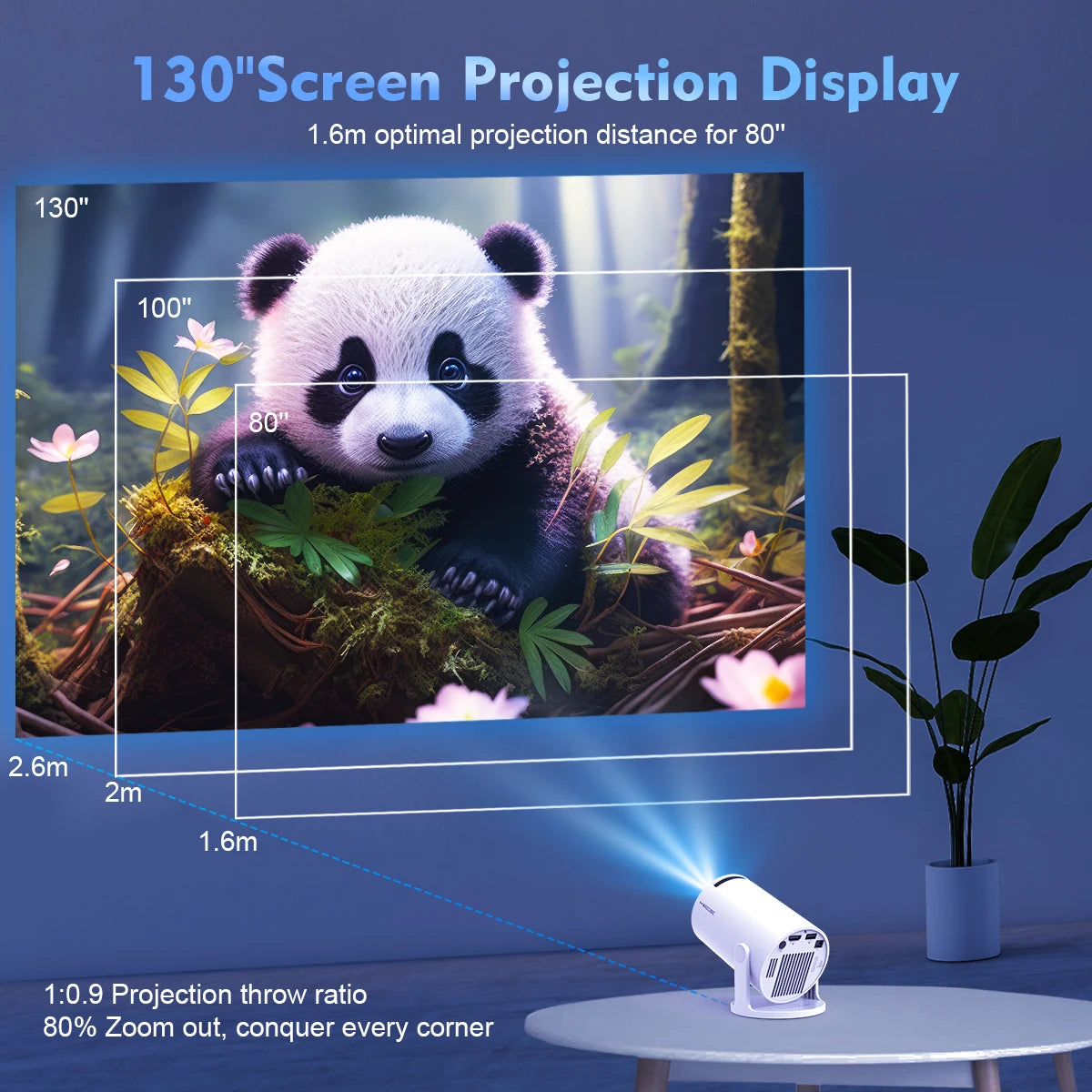 Magcubic Projector 8K Android 14 HY300 Pro Wifi6 290ANSI Allwinner H726 BT5.4 1080P 1280*720P Cinema Outdoor portable Projetor