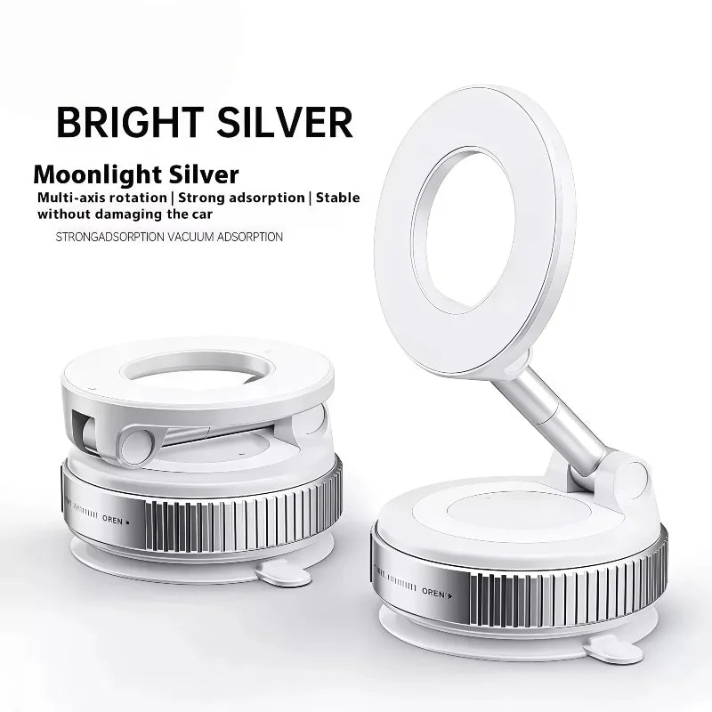 Vacuum Strong Magnetic Phone Holder Foldable Design 360° Adjustable Vacuum Car Mount For Cell Phone For phone Live Stream New