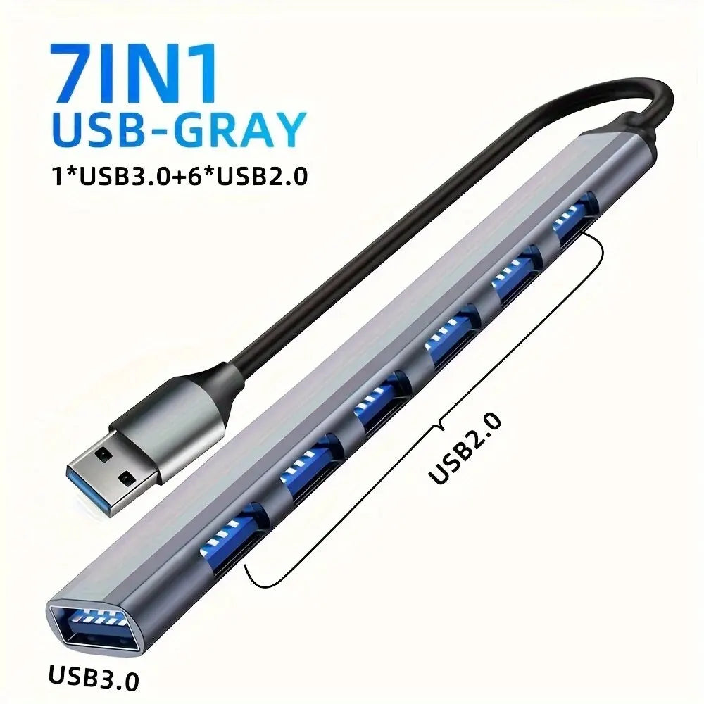 USB 3.0 Hub Type-C to 7 Port USB HUB USB3.0 Adapter Multi Splitter High Speed 5Gbps With USB C For Macbook PC Laptop Accessories