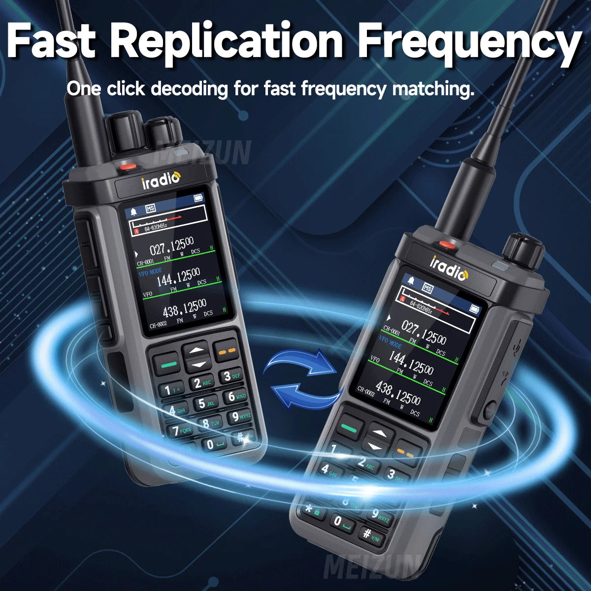 Iradio UV-98 PLUS Multi Band 10W FM AM SSB HF Cross Band Repeater 2.4"Large Screen Walkie Talkie Shortwave Ham Radio For RT-880