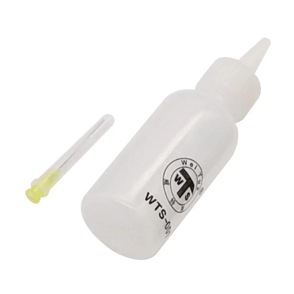 WTS-001 50ml Needle Tip Plastic Rosin Bottle Cleaning Liquid Flux Alcohol Oil Dispenser Plastic Hand Bottle Cleaner DIY Repair
