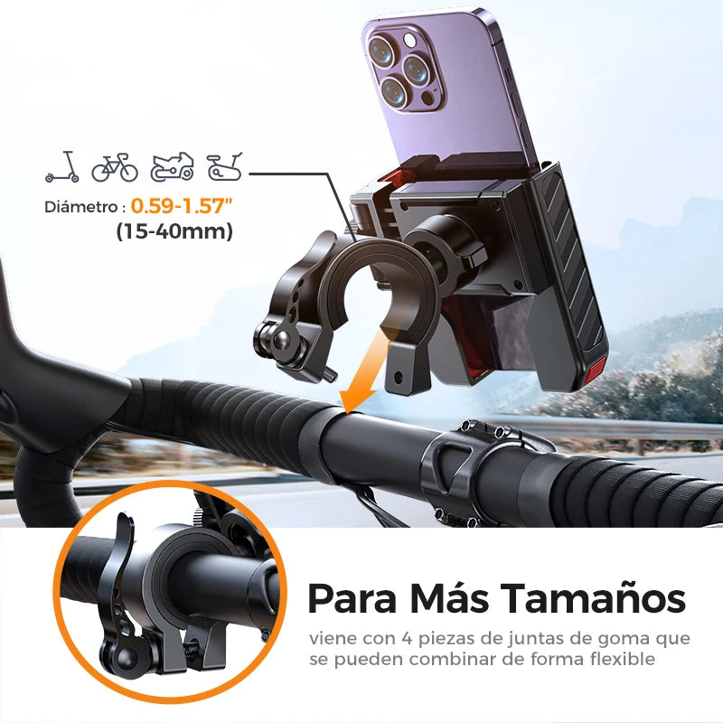 Joyroom 2024 Bike Phone Holder Universal One-hand Operation Bicycle Motorcycle Phone Holder For 4.7-7" Mobile Phone Shockproof