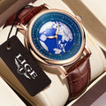 2023  New LIGETop Brand Luxury Man Wristwatch Waterproof Luminous  Unique Men Watches Leather Quartz Men's Watch Male reloj