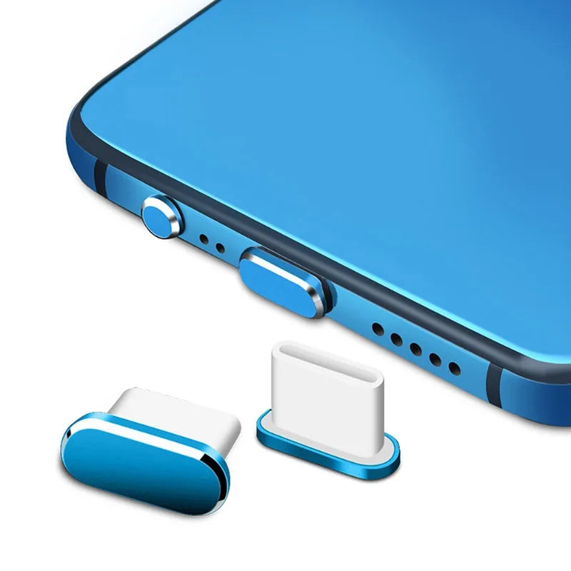Type C Metal Dust Plugs for iPhone 16/16Pro 15/15Pro Max/15Plus - Cellphone Type C USB Charging Port Protector Caps 5/1PCS