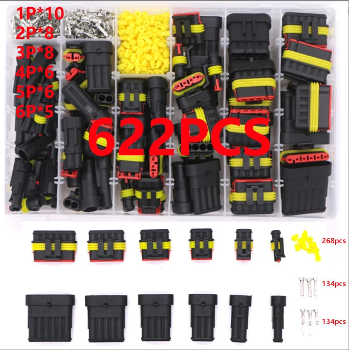 Waterproof Connectors Kit Automotive Wire Quick Connector Electrical In Car Wiring Auto Seal Socket 1 2 3 4 5 6 Pin Plug Kit Way