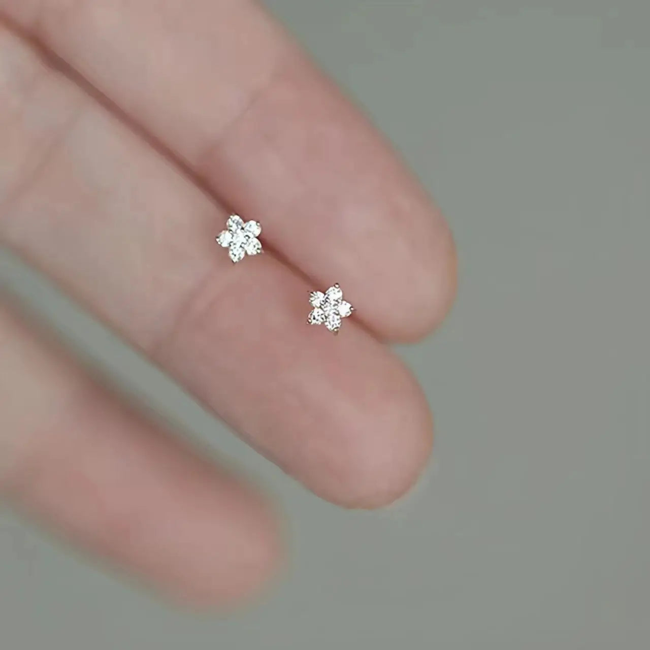 Five-Pointed Star Zircon Earrings S925 Sterling Silver Elegant Trendy Women's Accessories Gift for All Occasions