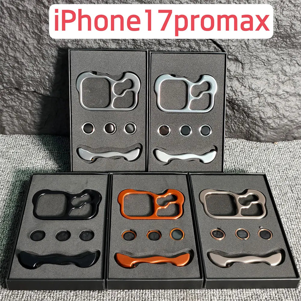 lrregular Metal Bumper Phone Case For IPhone Air 13 14 15 16 17 Pro Max Plus Lens Film Protection Bare Aluminum Shockproof Cover