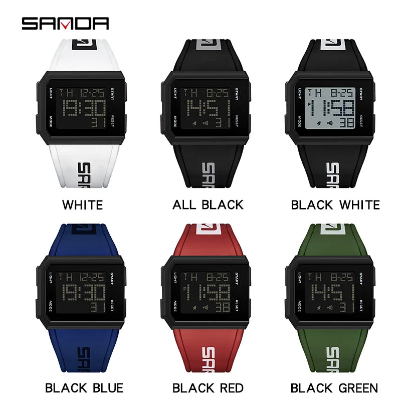 SANDA Brand Men's Watches Fashion Casual Watch for Men Sport LED Digital Wristwatch Waterproof Military Clock Relogio Masculino