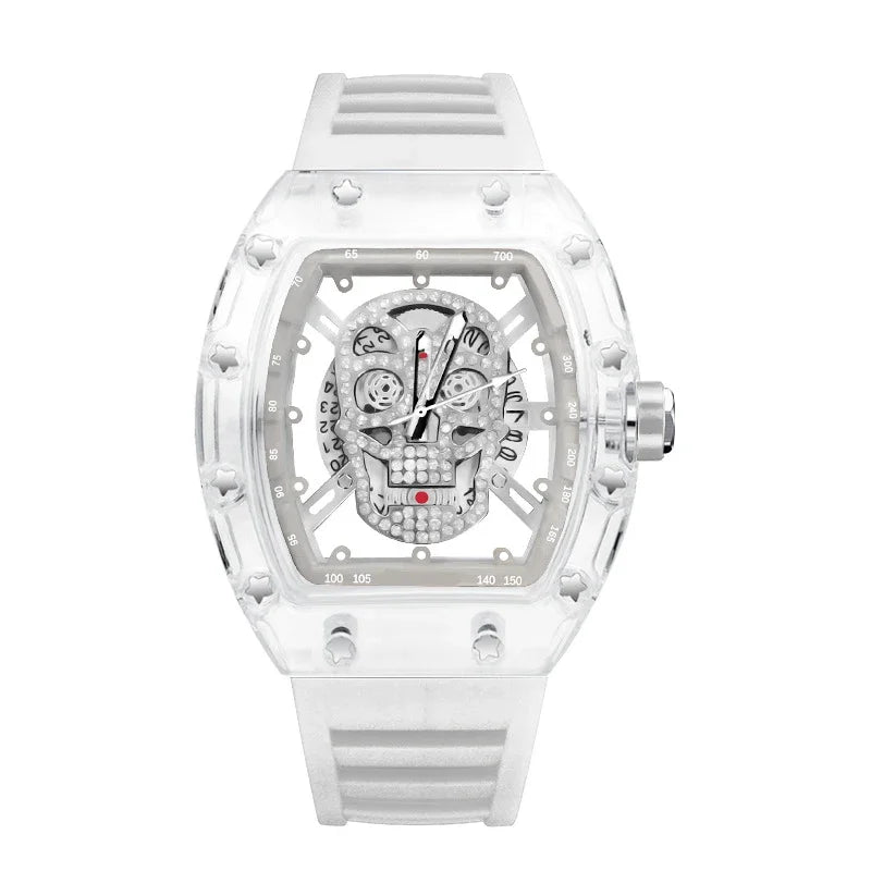 Luxury Quartz Men’s Wristwatch Male Watch for Man Watches Non-Mechanical Trend Automatic Calendar Hollow Dial Waterproof Clock