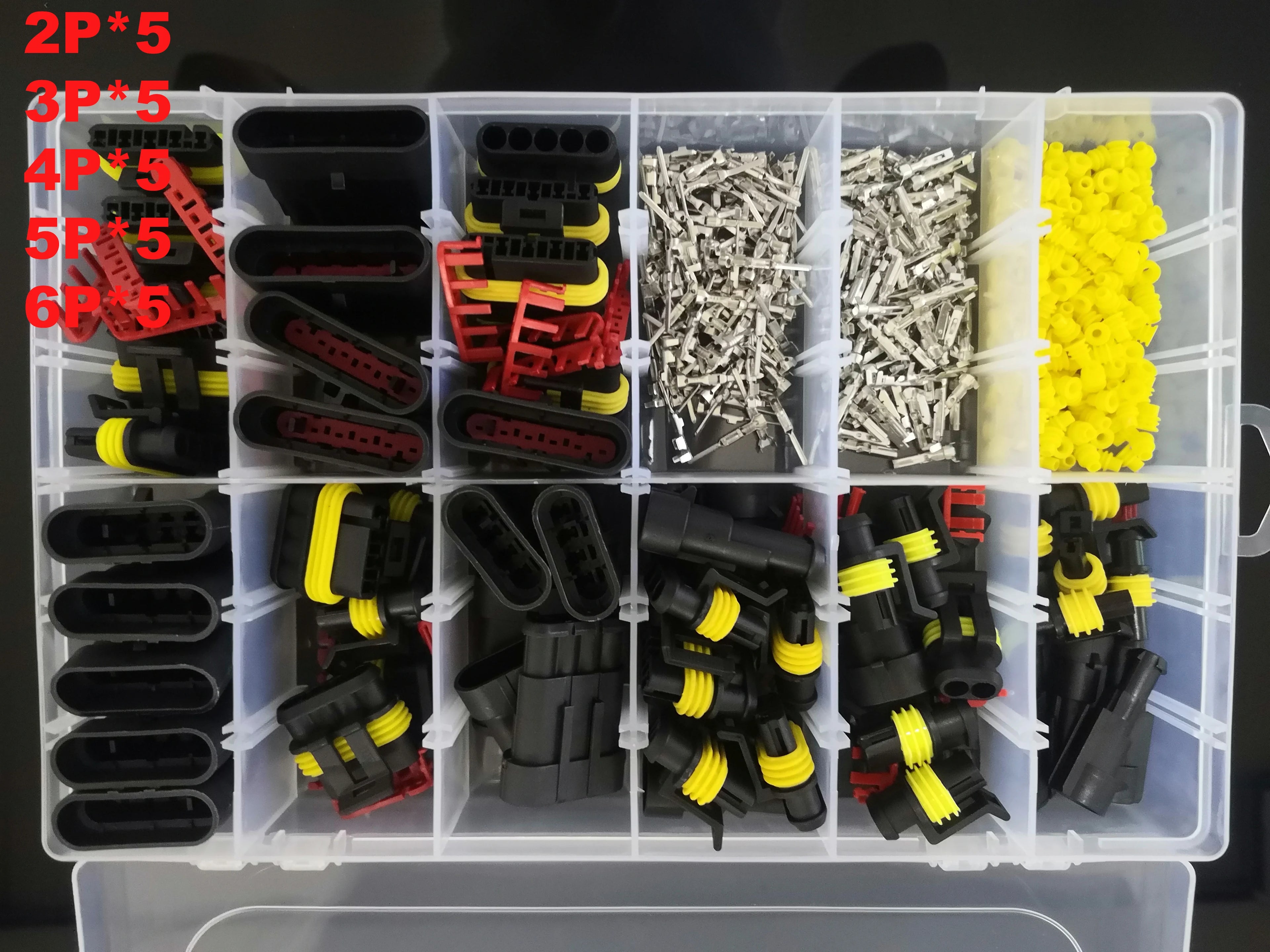 Waterproof Connectors Kit Automotive Wire Quick Connector Electrical In Car Wiring Auto Seal Socket 1 2 3 4 5 6 Pin Plug Kit Way