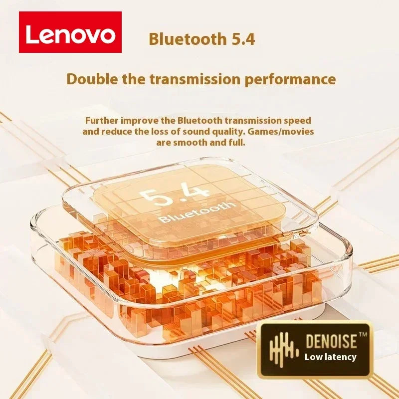 Lenovo Wireless Bluetooth Headphone Mini Portable Stereo Some Games Sports Headsets Noise Reduction And Long Battery Life