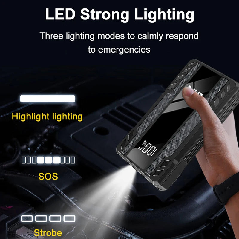 EAFC 1000A 12V Car Jump Starter Power Bank Portable Power Bank with USB Quick Charge & LED Light for Cars, Trucks, Motorcycles