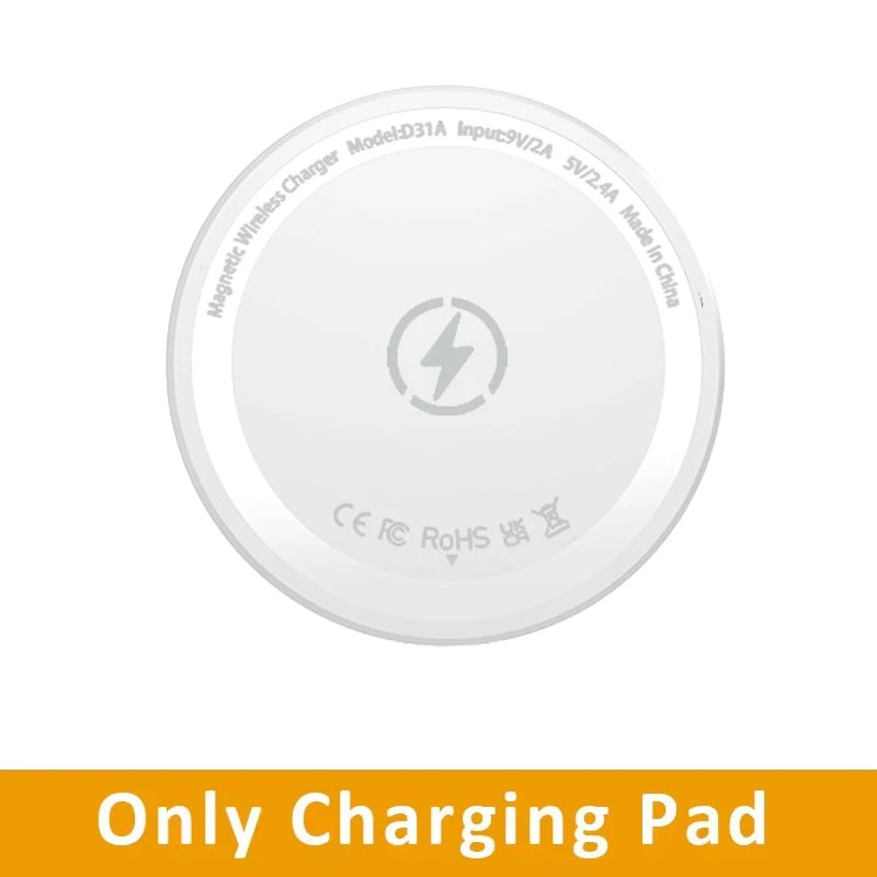 15w Magnetic Wireless Charger Phone Pad For Magsafe iPhone 17 16 15 14 13 12 Pro Max Airpods Pro Magnet Fast Charging Station