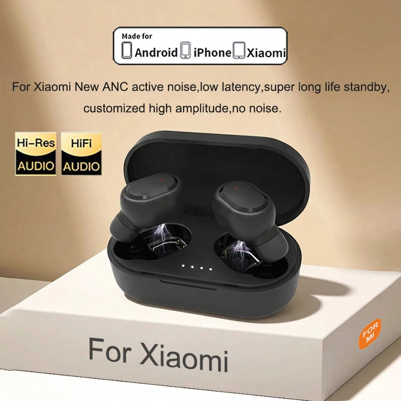 For Xiaomi Original TWS Wireless Bluetooth Earphones Sport Earbuds Noise Cancelling Headsets For Redmi Airdots iPhone Headphones
