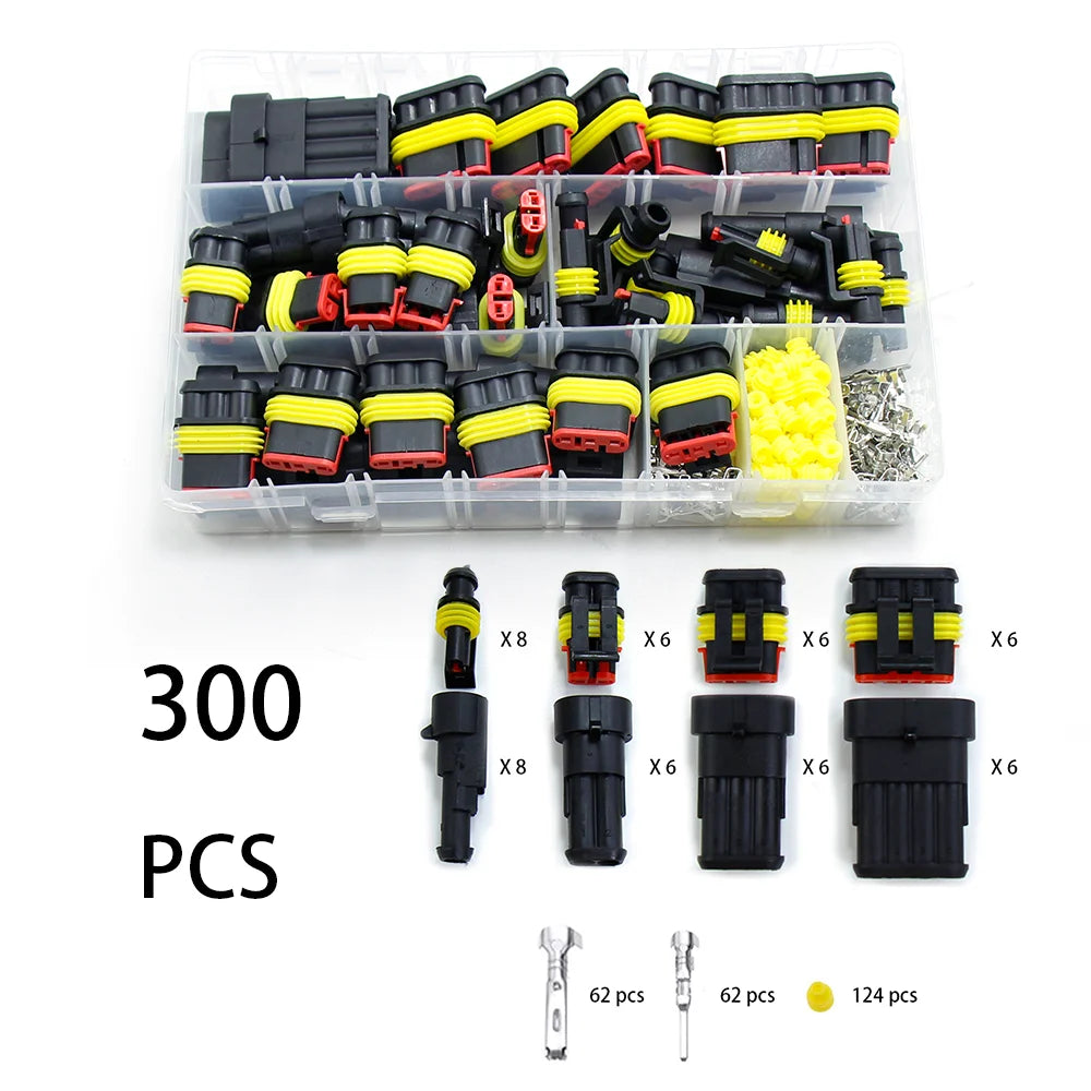 Waterproof Connectors Kit Automotive Wire Quick Connector Electrical In Car Wiring Auto Seal Socket 1 2 3 4 5 6 Pin Plug Kit Way