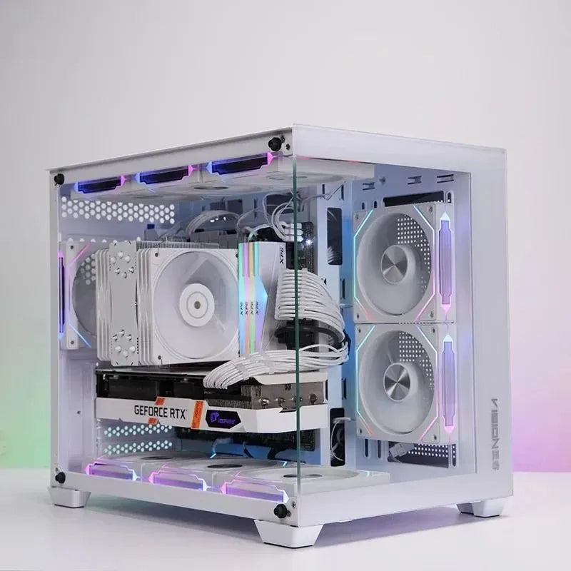 LDPCSJ PRISM 4 RS 12cm ARGB 4 Pin Computer Case Fan Quiet Cooling 12V Large Air Volume 800-1600RPM for Desktop Gaming PC Build