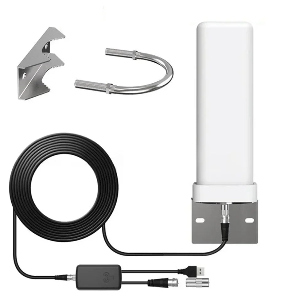 Outdoor digital TV antenna 35dBi remote signal amplifier 4K 1080P free HDTV channel ATSC DVB-T DMB-T ISDB-T