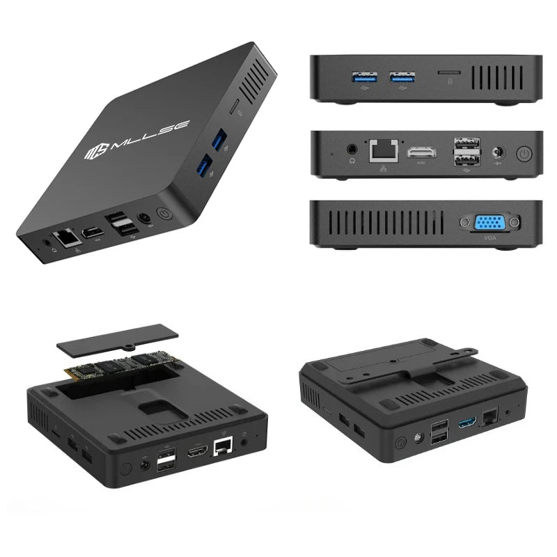 MLLSE Mini PC M2 Pro Intel Gemini Lake Intel J3710 8GB RAM 128GB ROM Dual-Band WiFi 5 Bluetooth 4.2 USB 3.0 Mini Computer