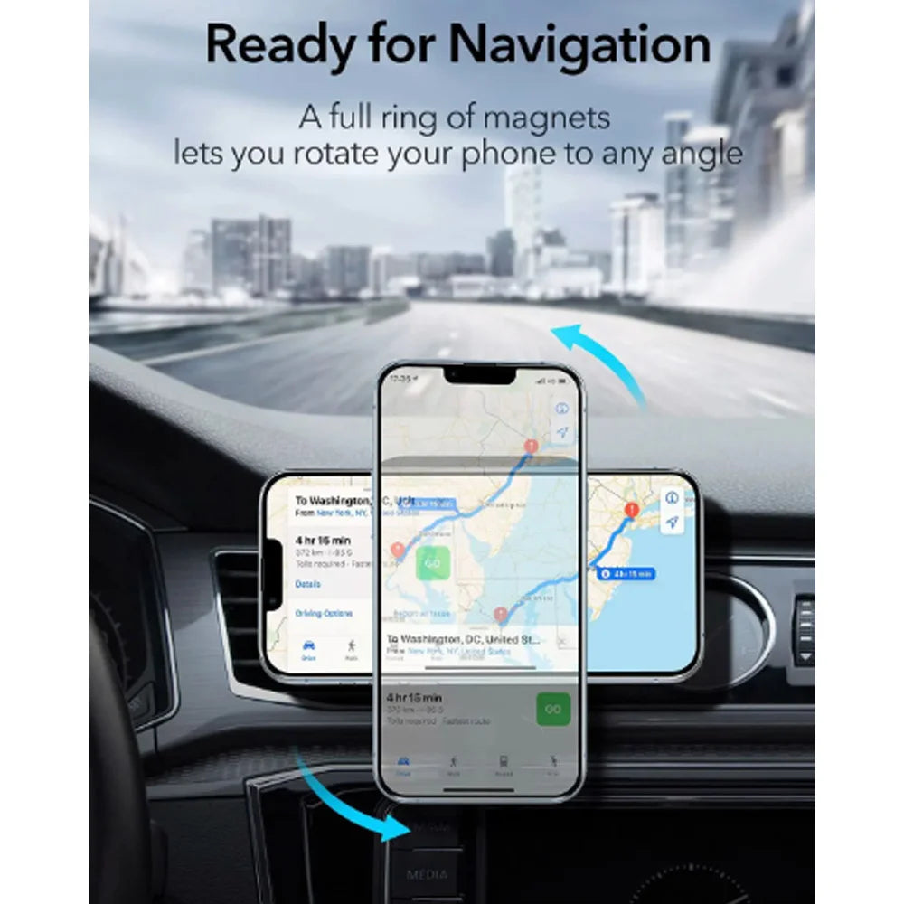 15W Magnetic Car Wireless Charger for Iphone17-12 Pro Max Car Charger Stand Macsafe Wireless Charger Air Vent Phone Hodler