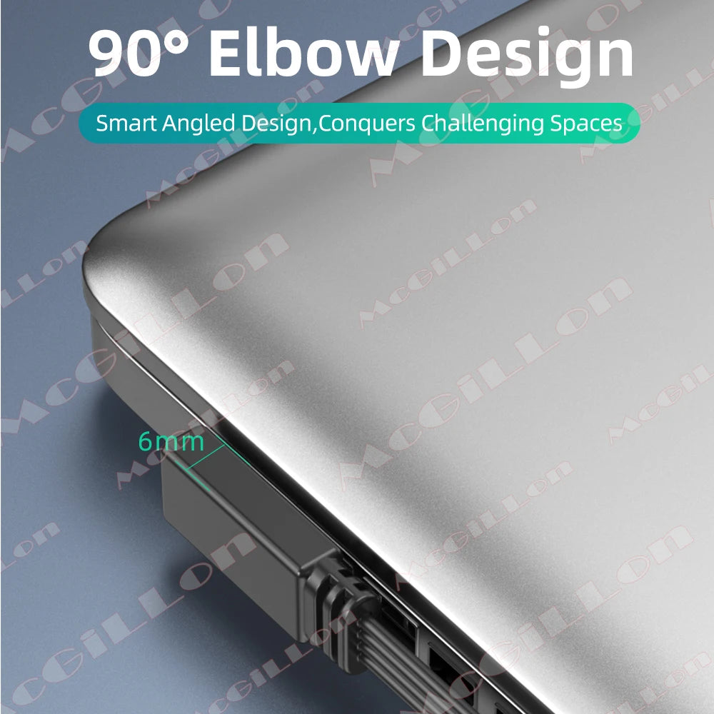 Flat Flexible Straight&Up & Down & Left & Right Angled 90 Degree USB Male to Type C Male Charging and Data Cable 10CM 30CM 50CM