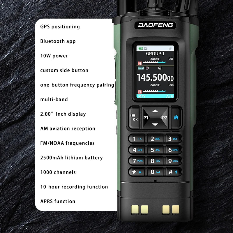 New BAOFENG DM32 Walkie Talkie DMR GPS 10W   Programming Multi Band Wireless Copy Frequency Type-C UV32 Ham 2 Way Ra