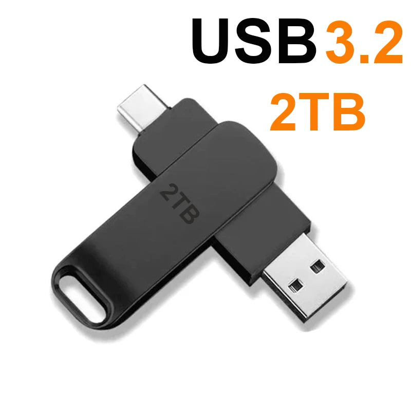 16TB Flash Drive USB 3.2 Ultra High Speed Metal Transfer USB Flash Drive Pen Drive Waterproof C Disk SSD USB Drive Disks 2025