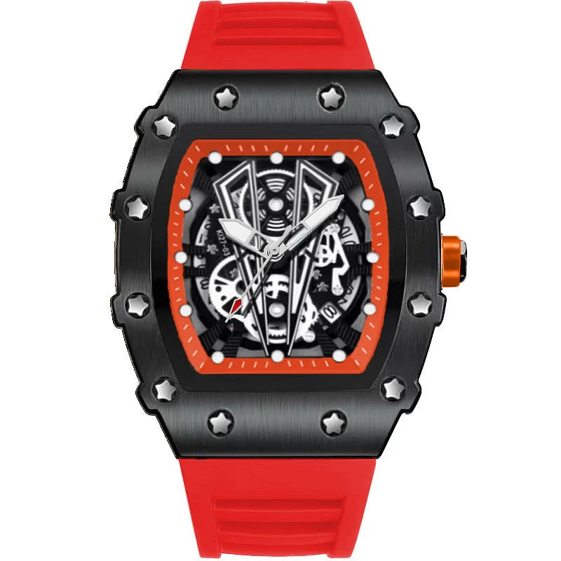 Luxury Quartz Men’s Wristwatch Male Watch for Man Watches Non-Mechanical Trend Automatic Calendar Hollow Dial Waterproof Clock