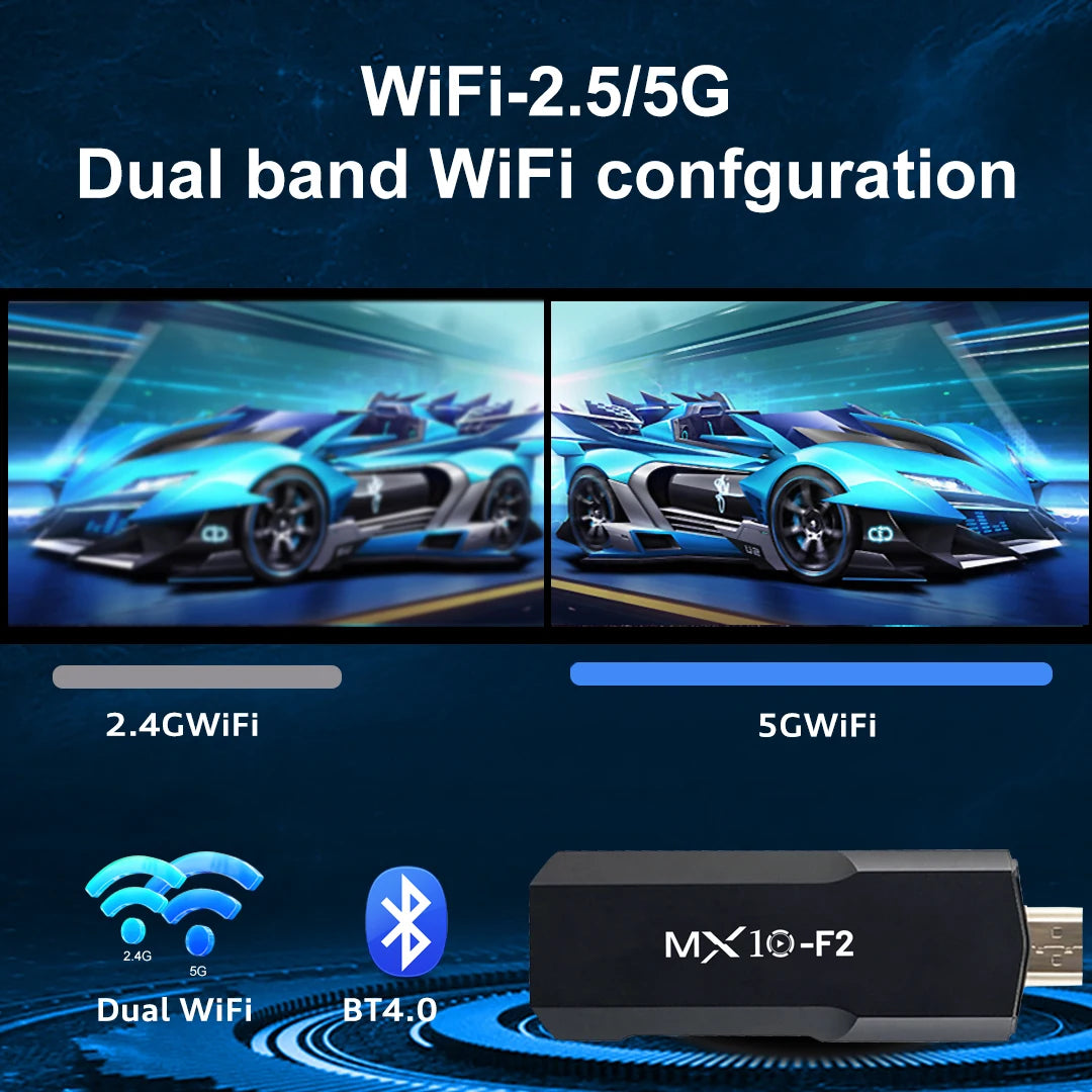 tv sticks 1gb 8gb 1 unit android 2024 stb mx10 F2 tv box android 4k eu android tv stick