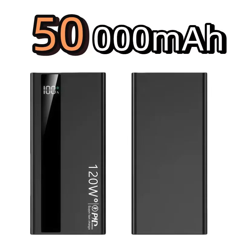 200000mAh High Capacity PowerBank 120W Super Fast Charging Portable External Battery Powerbank For Iphone Huawei Oppo Samsung