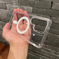 Magsafe Magnetic Charge Phone Case For Samsung Galaxy S25 Ultra S24 Plus S23 S22 S21 S20 FE Ultra 25 edge Clear Shockproof Cover