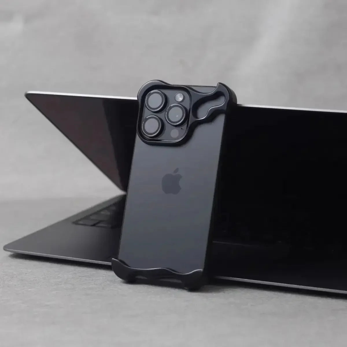 lrregular Metal Bumper Phone Case For IPhone Air 13 14 15 16 17 Pro Max Plus Lens Film Protection Bare Aluminum Shockproof Cover