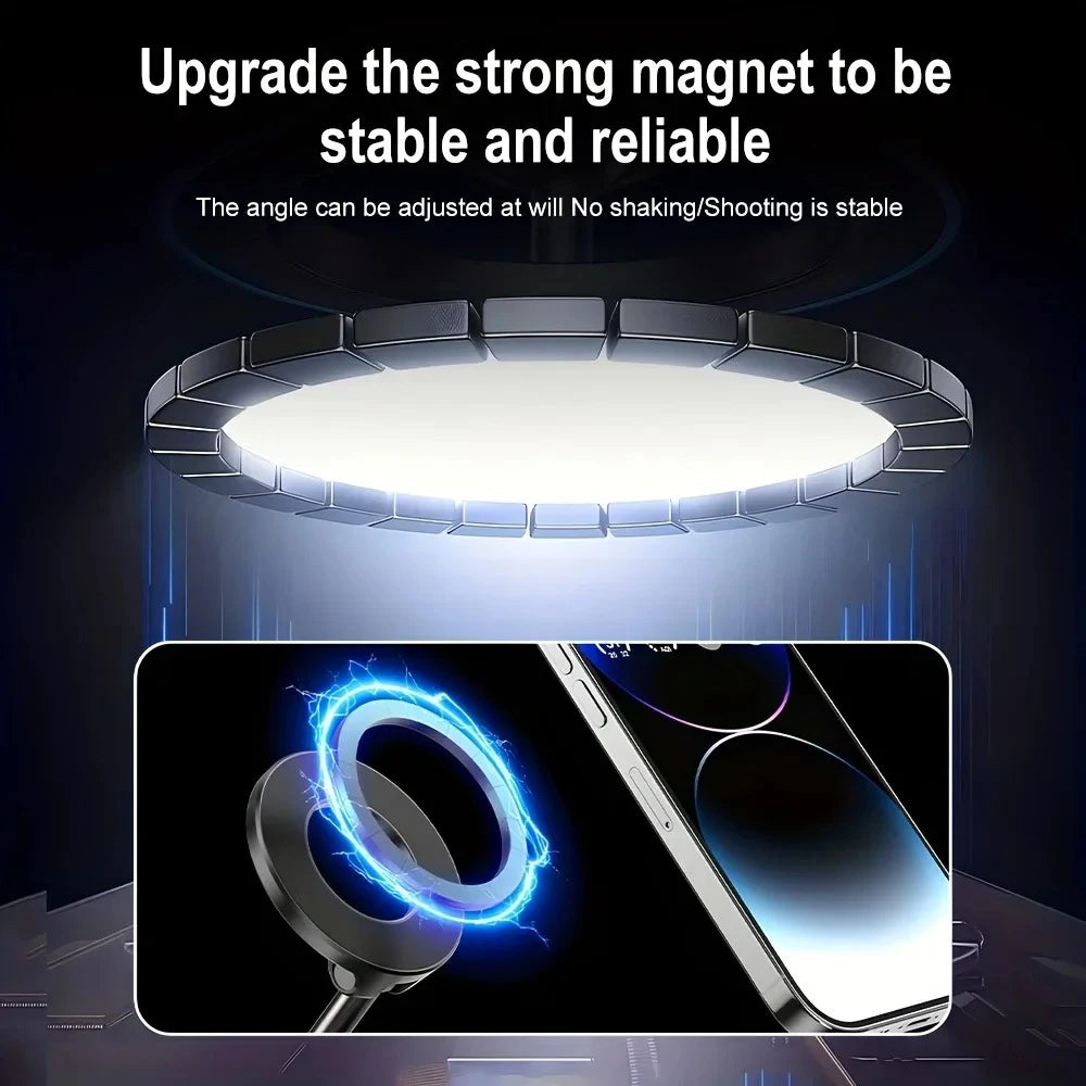 Car Multi-functional Phone Holder 360° Rotation Adjustable Vacuum Suction Cup Universal Magnetic Phone Bracket For Driving Use