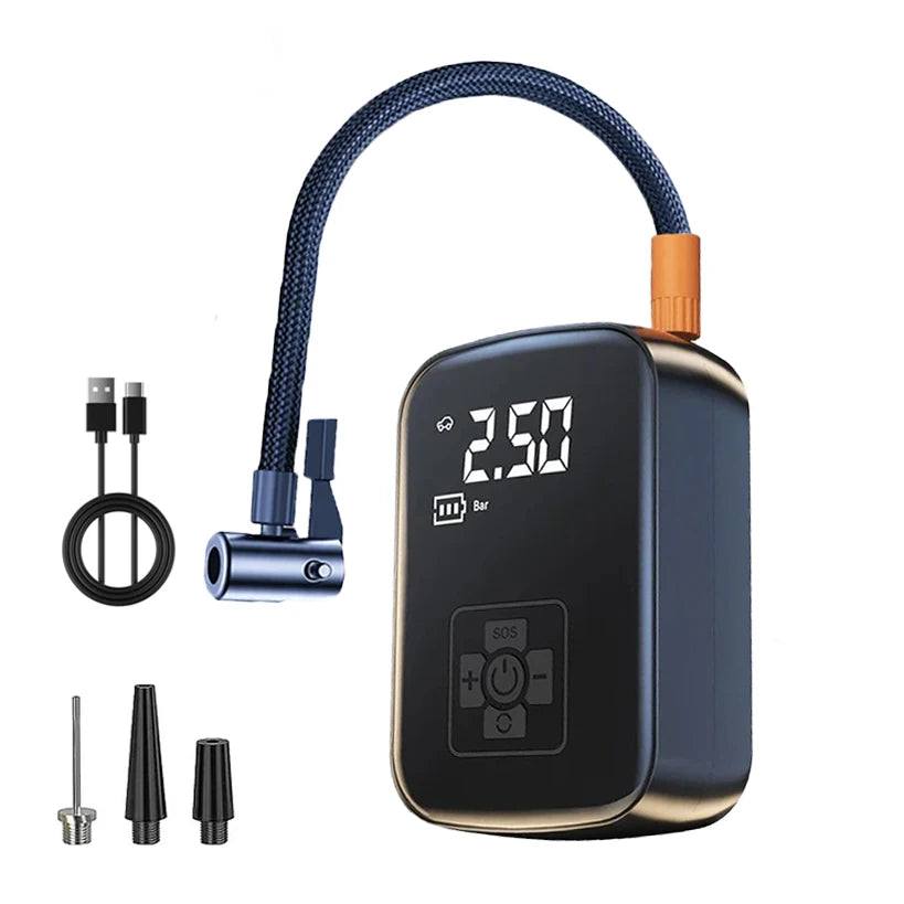 Car Wireless Air Pump Air Compressor Tire Ball Inflator Led Light Tire Inflator 150Psi Electric for Car Motorcycles Bicycles