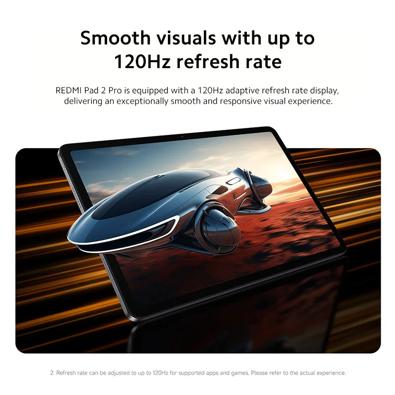 Global Version Xiaomi Redmi Pad 2 Pro 12.1" 2.5K crystal-clear display 120Hz 12000mAh Snapdragon 7s Gen 4 CPU 33W fast charging