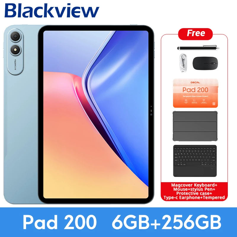NEW Blackview Oscal Pad 200 AI Tablet 13.4-inch FHD IPS 120Hz Display Android 16 Unisoc Tiger T7280 256GB Giant Tab Pad PC