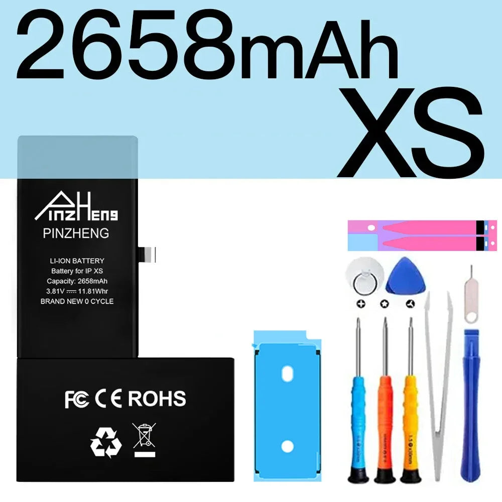 PINZHENG Real High Capacity Battery For iPhone 5S SE 6 6S 7 8 Plus X Xr Xs Max Phone Replacement Bateria Warranty One Year