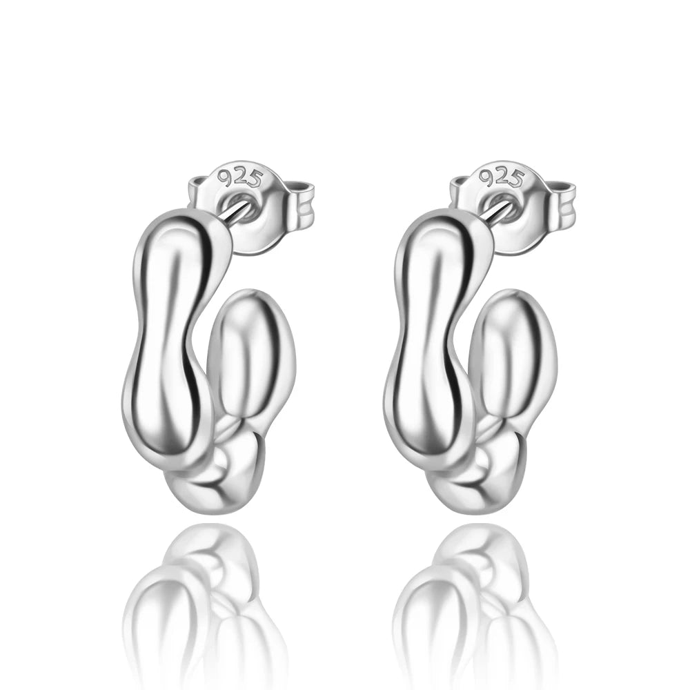 925 Sterling Silver 2026 New Earrings Sparkling Zircon Studs, 3 Color Gold/Rose Gold/Silver Fashion Accessory For Daily Use