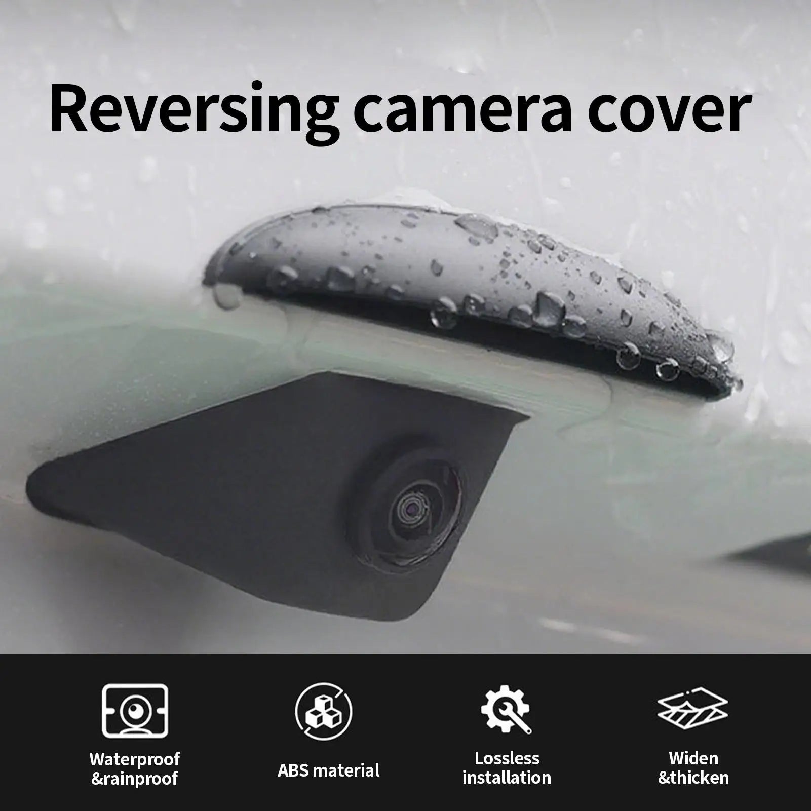 Car Rear Camera Rain Cover ABS Waterproof Rear View Auto Camera Shield Protective Sticker Car Reverse Camera Rain Shade Cover