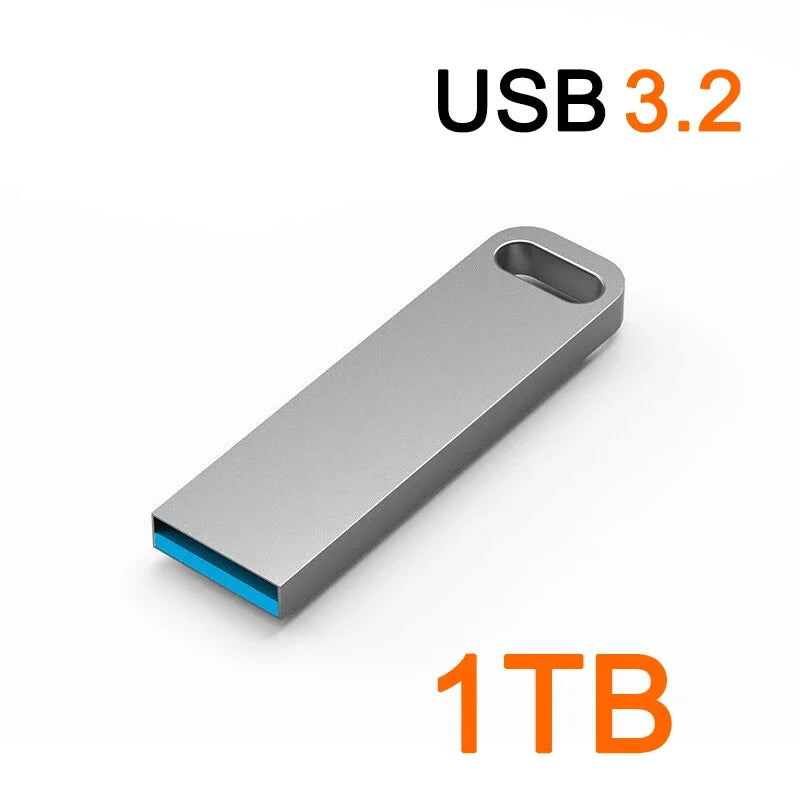 2TB USB 3.2 Flash Drive High Speed Metal U Disk TypeC Memory Stick Waterproof SSD Storage PC Phone Data Transfer Portable 2026