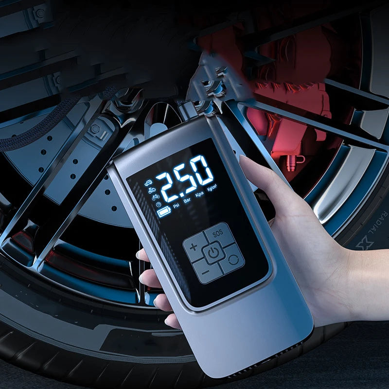 Electric Air Compressor Rechargeable Tire Inflator 12V 150PSI Portable Digital Inflator Pump ，For Car Motorcycle Bicycle Ball