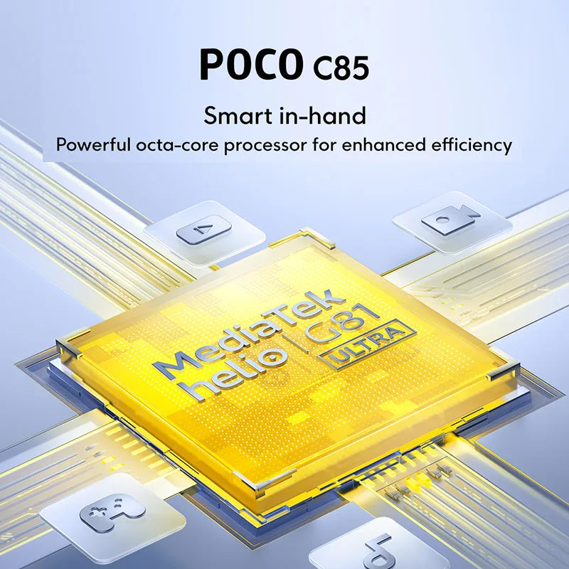 Newest POCO C85 Global Version Cellphone NFC 128/256GB MTK Helio G81 Ultra 6000mAh battery 6.9" display 50MP Camera