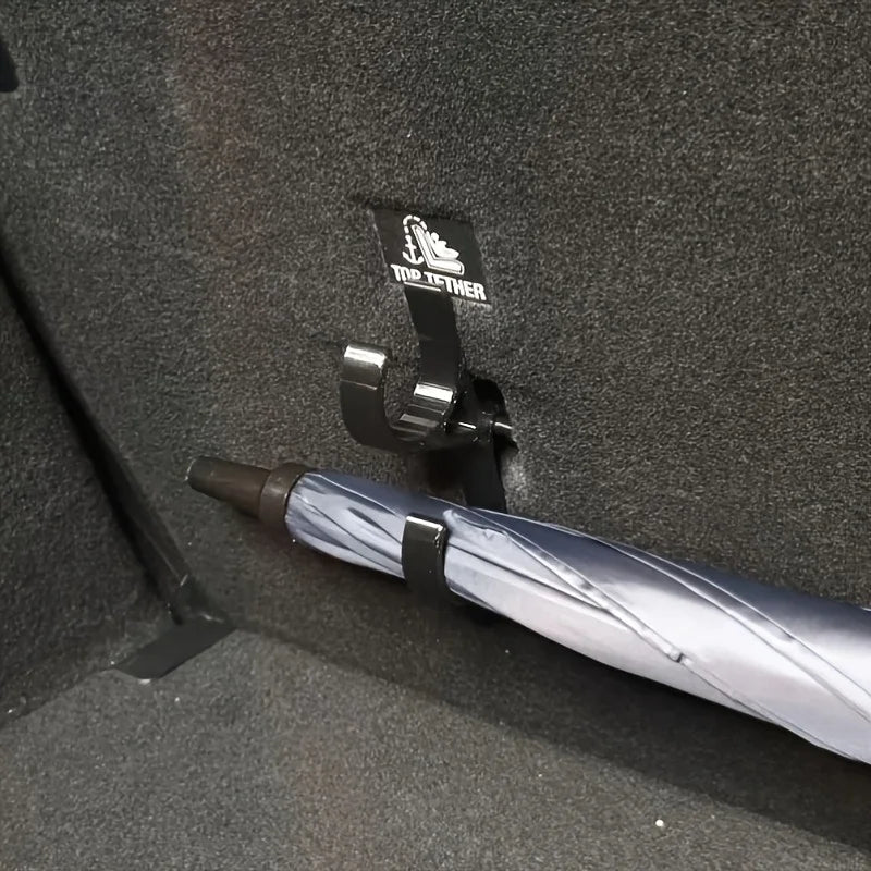 Two Car Umbrella Hooks - Trunk Hooks, Suitable for Sedans And Suvs with No-Drill Installation, Multifunctional Back Storage Rack