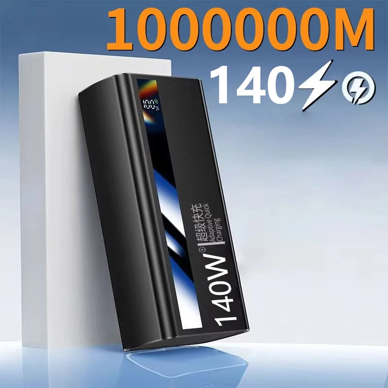Lenovo 100000mAh CCC Powerbank 140W Super Fast Charging Portable Battery Charger Ultra Capacity LED Digital Display For IPhone