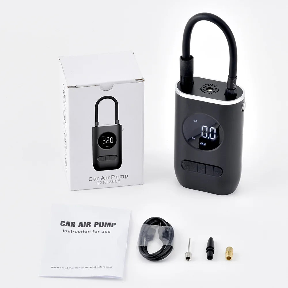 Mini Car Electric Air Pump Portable Wireless Charge Car Pump Tire Inflator Air Compressor Suitable for Car Motorcycle Bike Ball