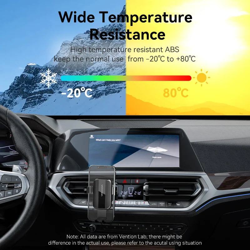 Vention Car Phone Holder Mount, Gravity Auto Locking Universal Phone Holder with Hook Clip for Car Air Vent for iPhone Samsung