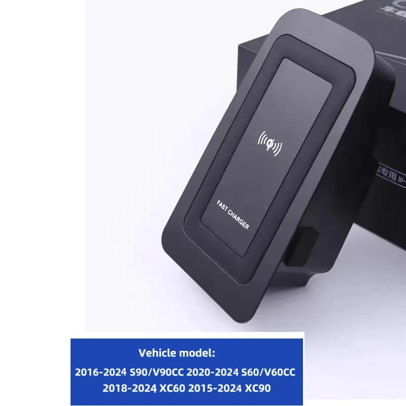 Car wireless charger phone charger charging holder for Volvo XC90 S90 V90 XC60 S60 V60 C60 2018-2021 accessories