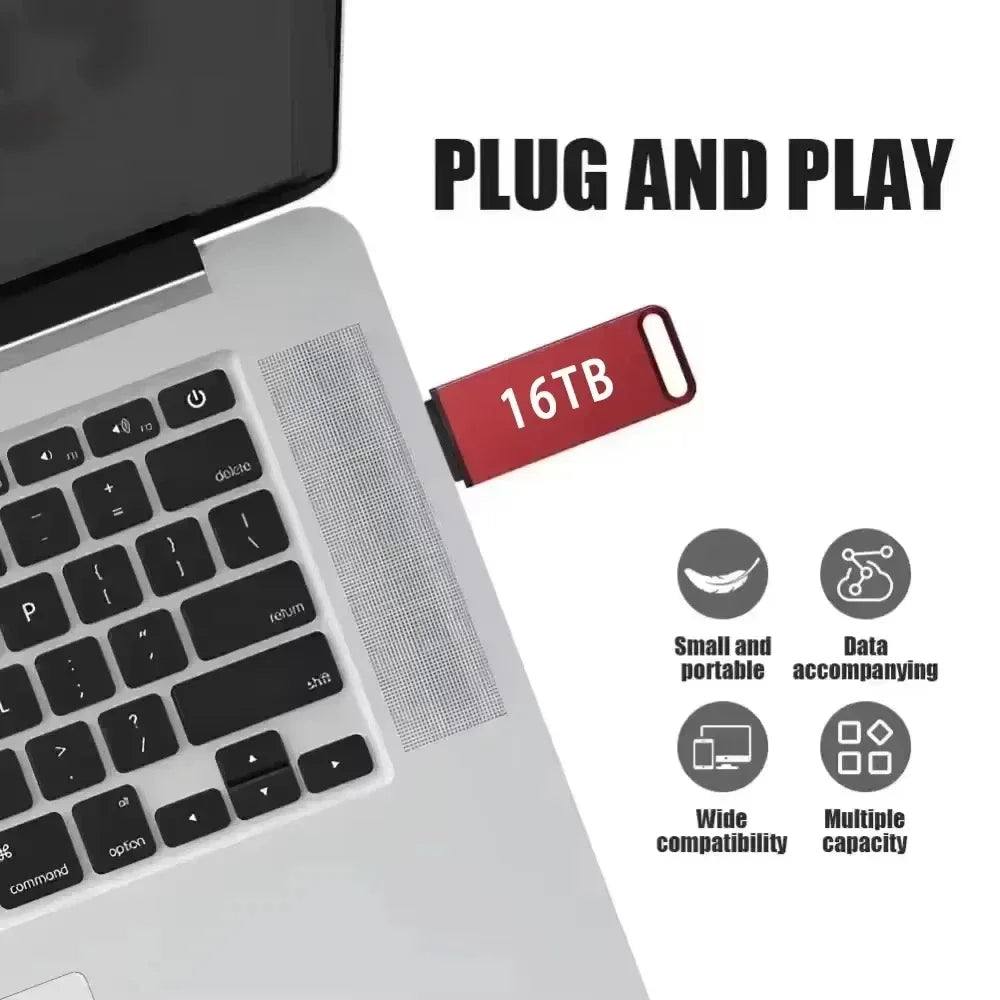 2026 Flash Drive Metal High-Speed Wireless Bluetooth Transmitter USB 16TB 2TB Car Stereo Music Audio Receiver Bluetooth Adapter